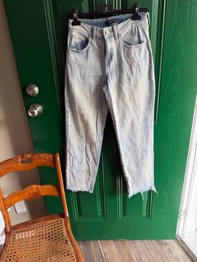 Sincerly Jules Pale Blue Distressed Boyfriend Jeans